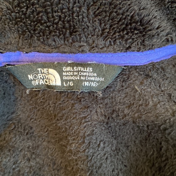 The Northface fleece jacket snuggly with inside/outside pockets - sz 14/16 - Picture 7 of 10